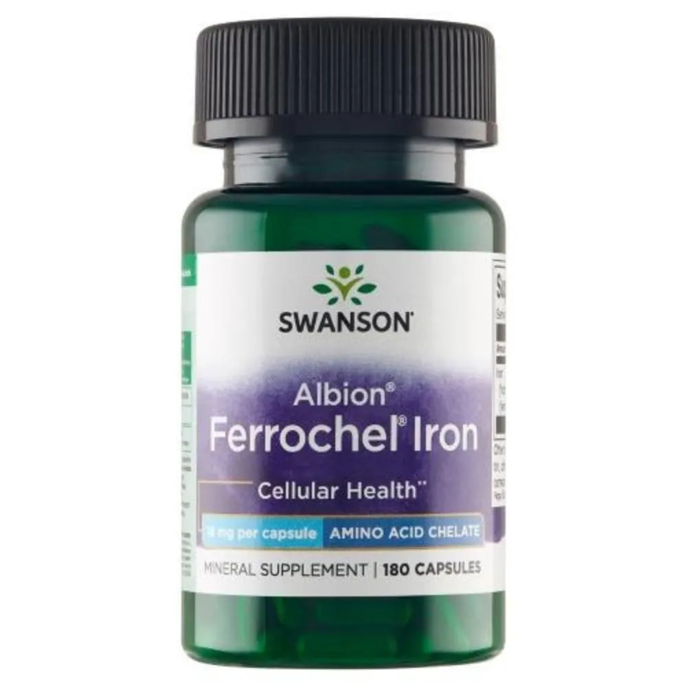 Swanson Albion Ferrochel Hierro 18 mg - 180 Cápsulas