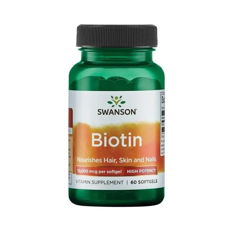 Swanson Biotina 10000 mcg - 60 Cápsulas