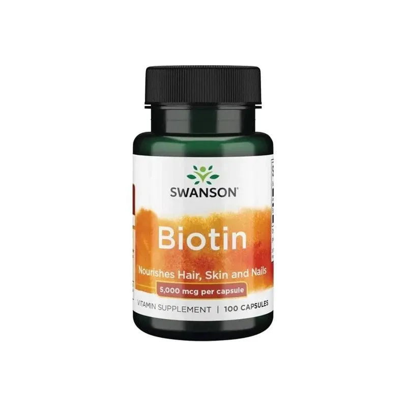 Swanson Biotina 5000 mcg - 100 Cápsulas
