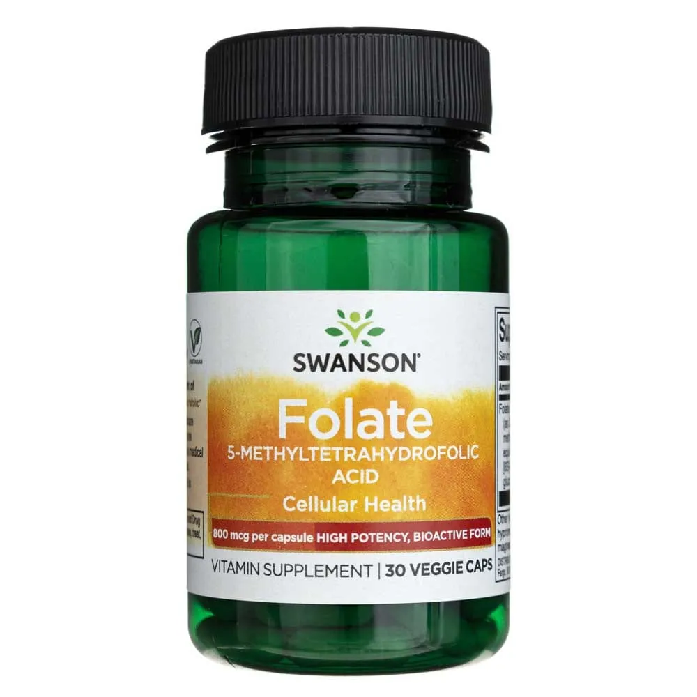 Swanson Ácido fólico (Quatrefolic ®) - 30 Veggie Caps