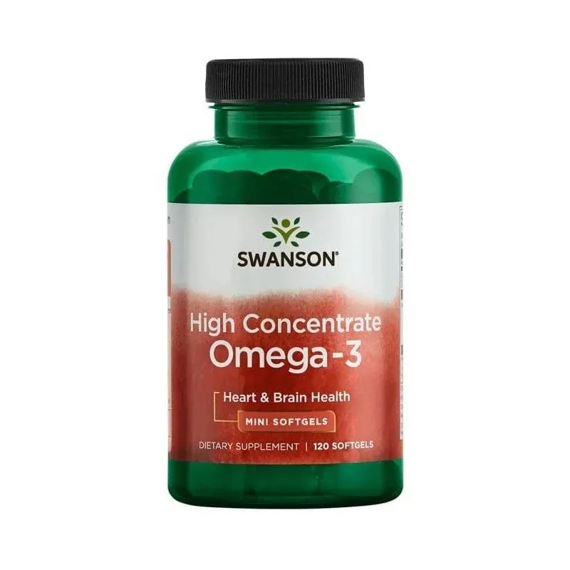 Swanson Alto Concentrado Omega-3 - 120 Cápsulas