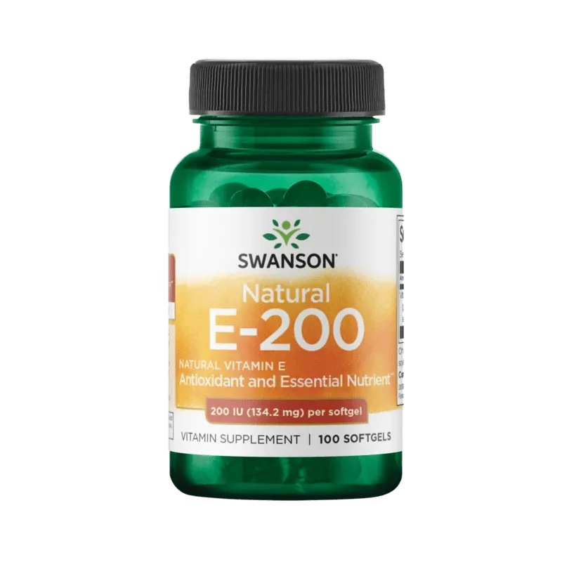 Swanson Vitamina E Natural 200 UI - 100 Cápsulas