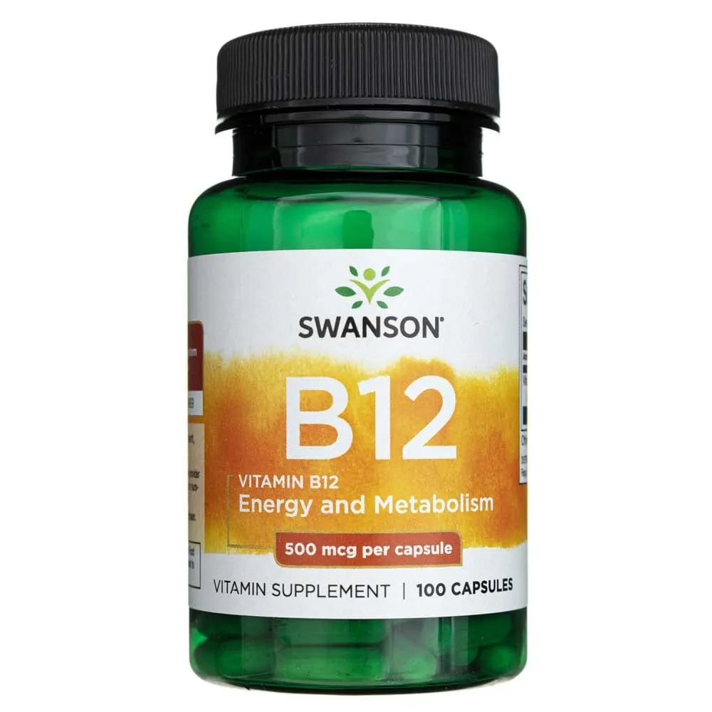Swanson Vitamina B12 500 mcg - 100 Cápsulas