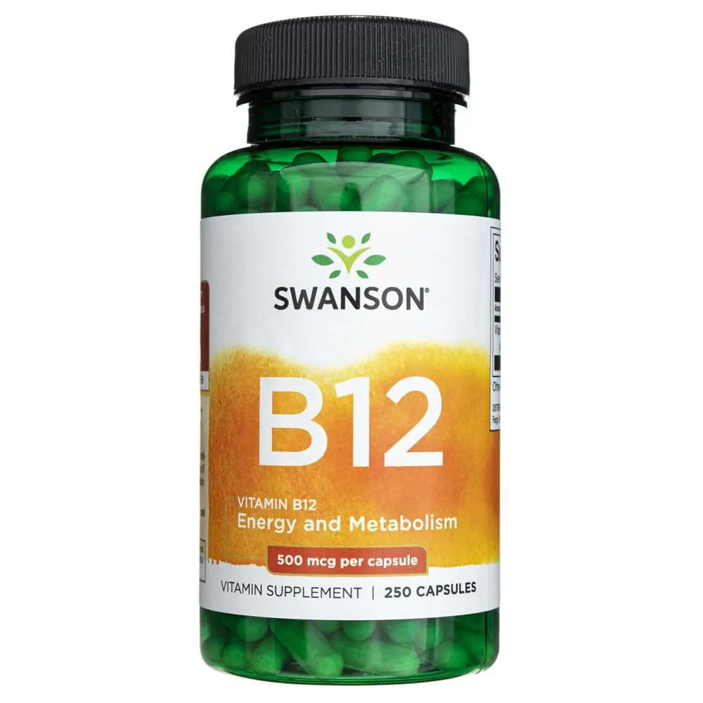 Swanson Vitamina B12 500 mcg - 250 Cápsulas