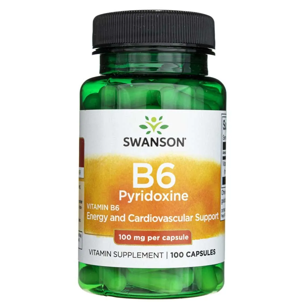 Swanson Vitamina B6 Piridoxina 100 mg - 100 Cápsulas