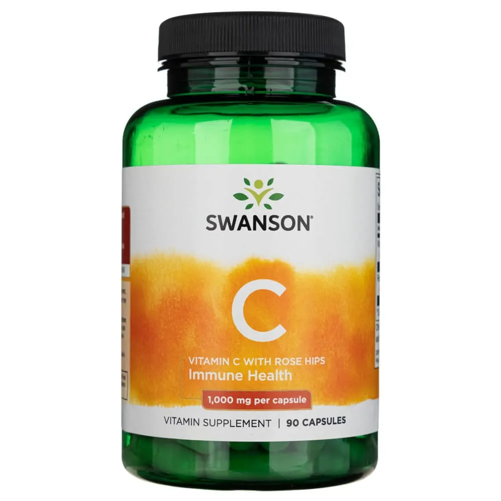 Swanson Vitamina C con Escaramujo 1000 mg - 90 Cápsulas