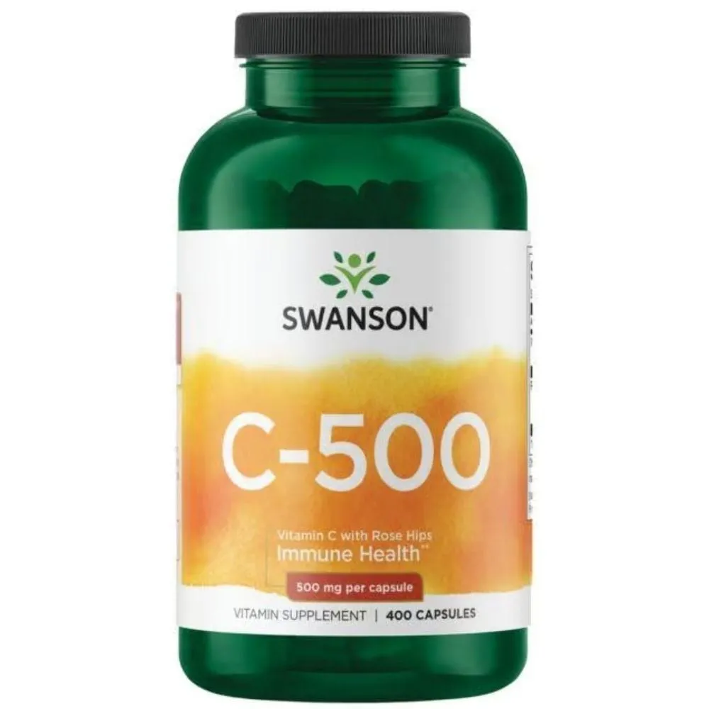 Swanson Vitamina C con Escaramujo 500 mg - 250 Cápsulas