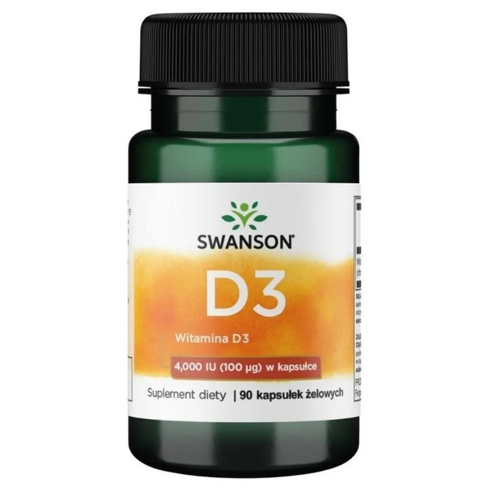 Swanson Vitamina D3 4000 UI (100 mcg) - 90 Cápsulas