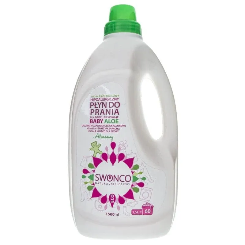 Swonco Líquido para la Ropa Baby, Aloe - 1500 ml
