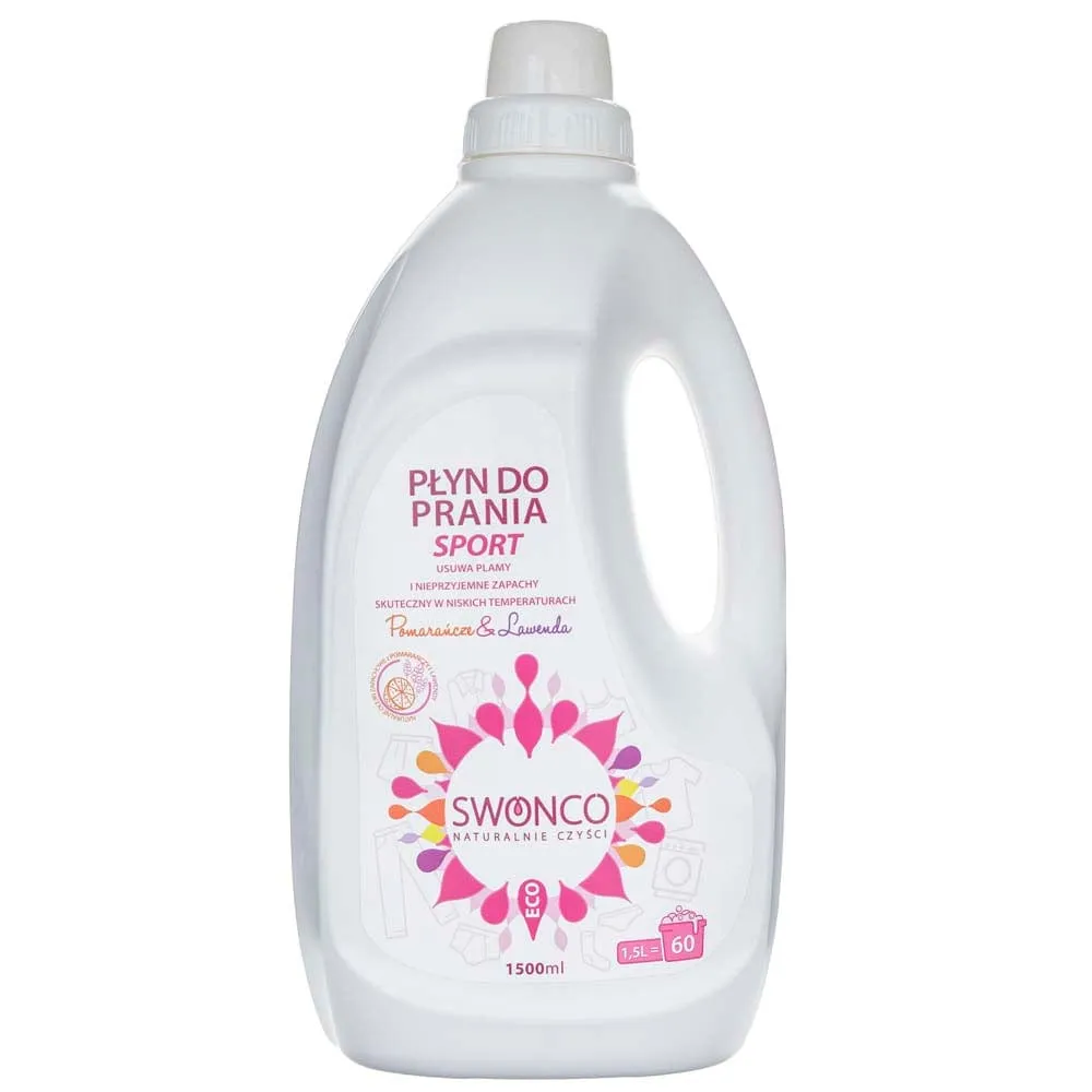 Swonco Detergente Líquido Sport, Naranja-Lavanda - 1500 ml