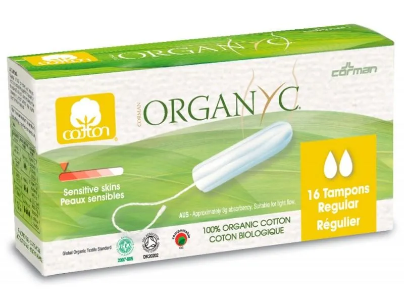 Tampón de flujo regular sin aplicador - 16 unidad(es)-Organyc