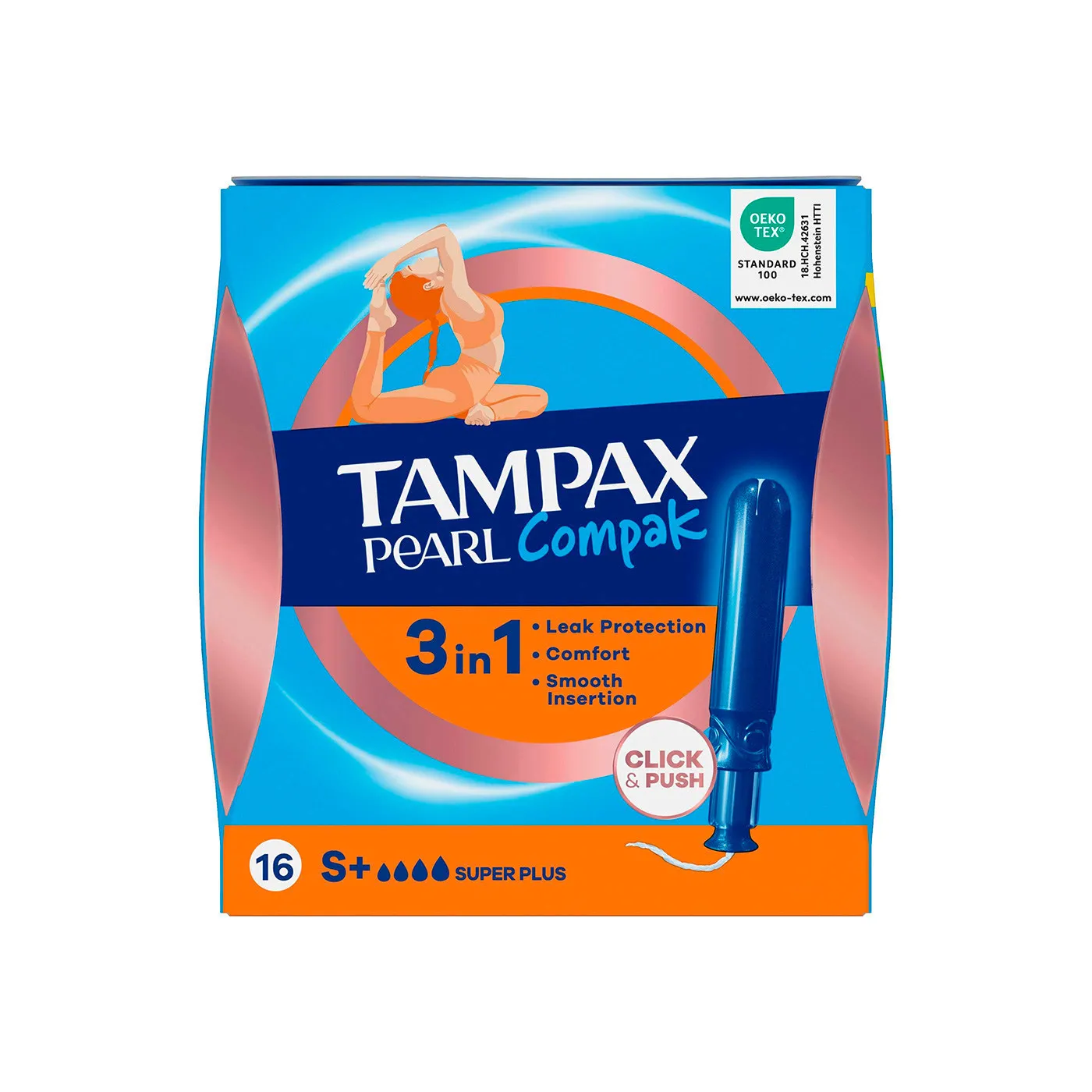 Tampones Tampax Compak Pearl Super Plus 16 Uds