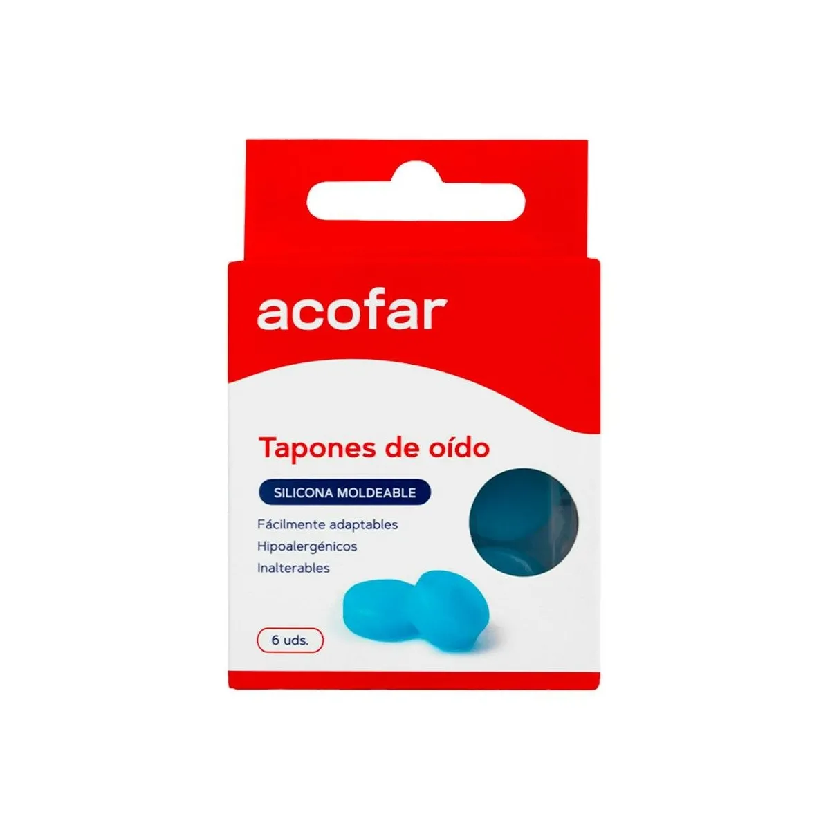 Tapon Oido Sil Acofar Moldeable 6u