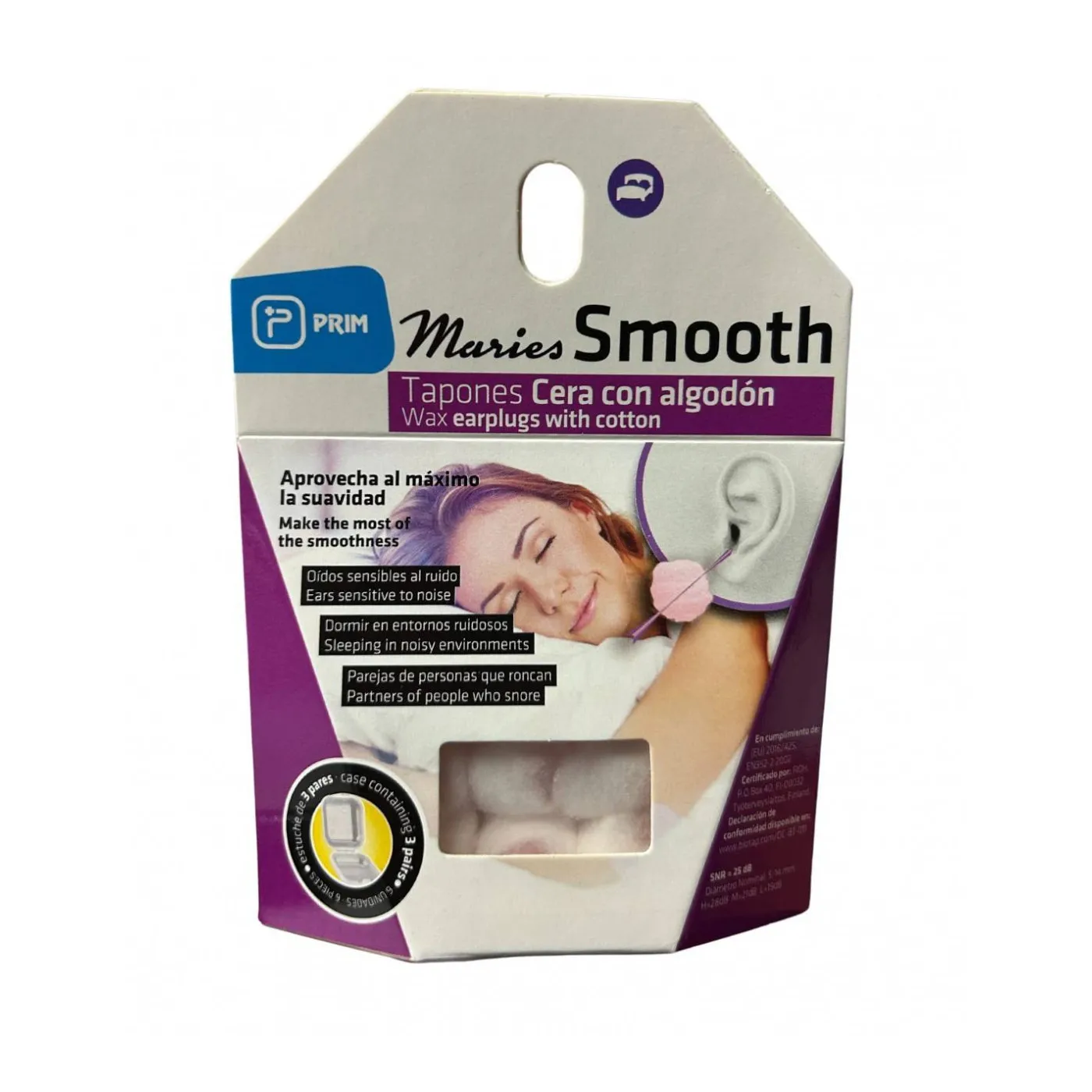 Tapones Oidos Cera Algodon Maries Smooth 6 Unida