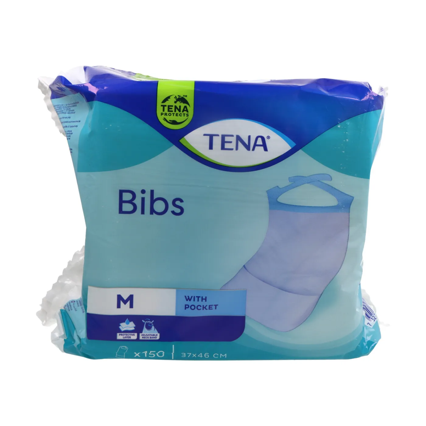 Tena Bibs Babero Adulto Desechable Talla M 37 X