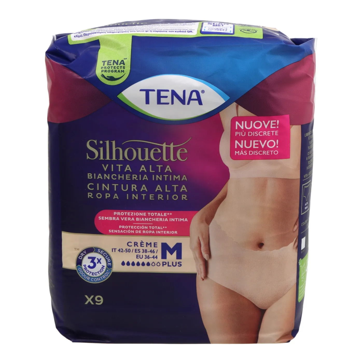 Tena Silhouette Crema Cintura Alta T-m 9 Uds