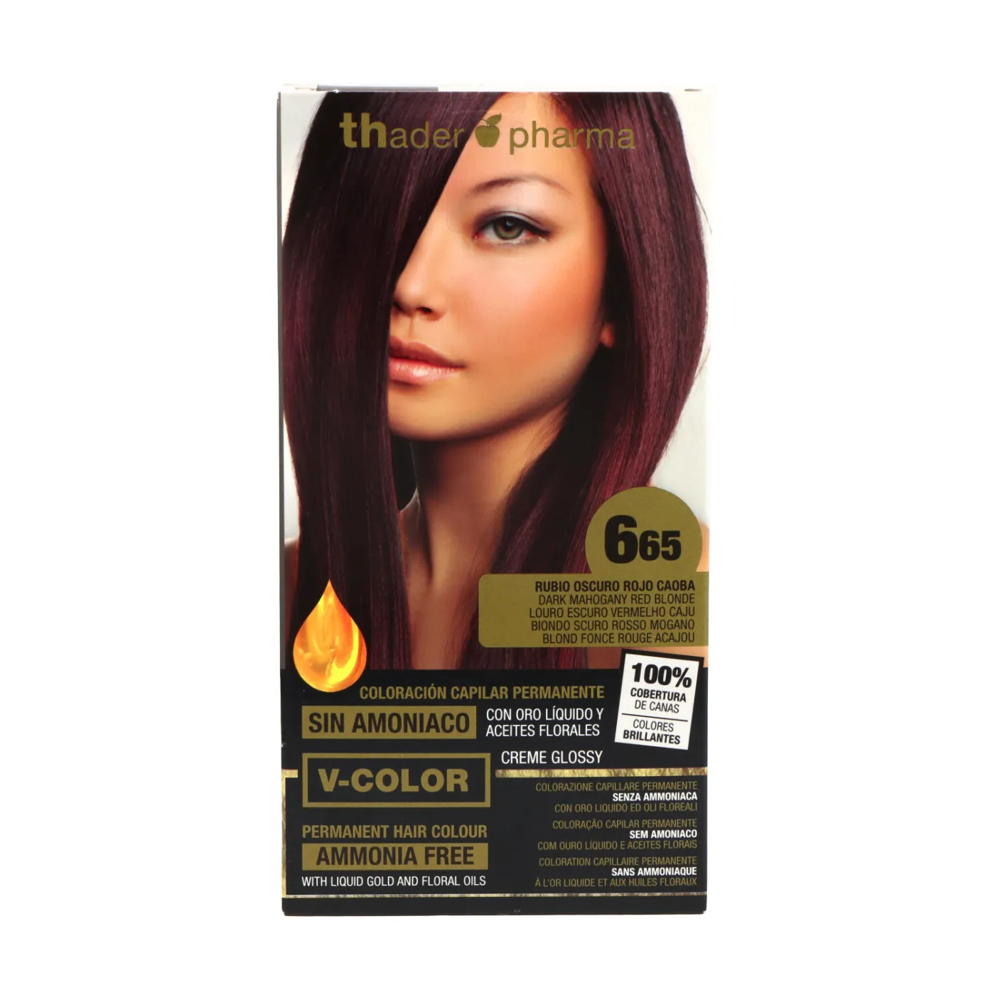 Th Vcolor N665 Rubio Oscuro Rojo Caoba