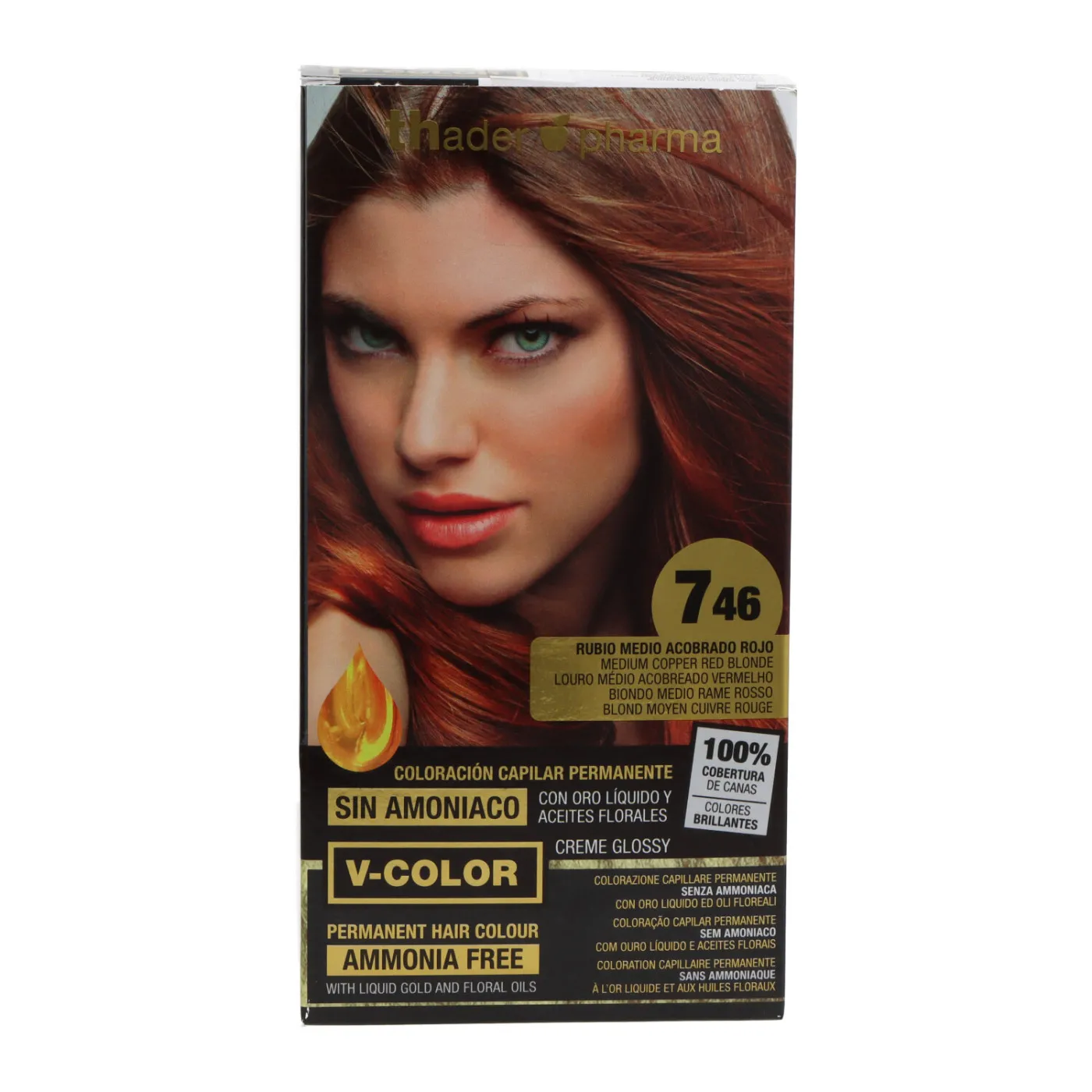 Th Vcolor N746 Rubio Medio Acbobrado Rojo