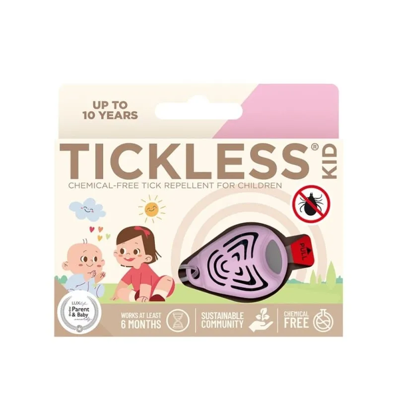 Tickless Repelente ultrasónico de garrapatas para bebés - Rosa
