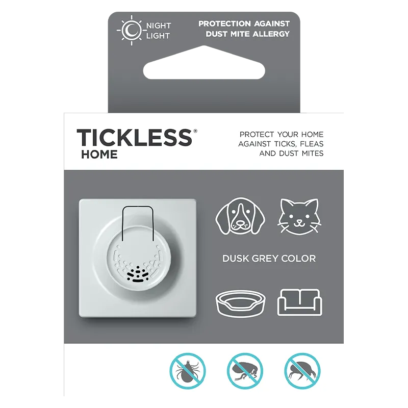 Tickless Repelente ultrasónico de garrapatas y pulgas para el hogar - Gris