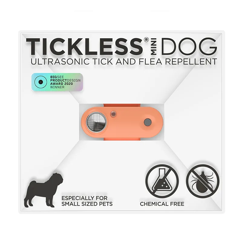 Tickless Mini Repelente Ultrasónico de Garrapatas para Mascotas - Hot Peach