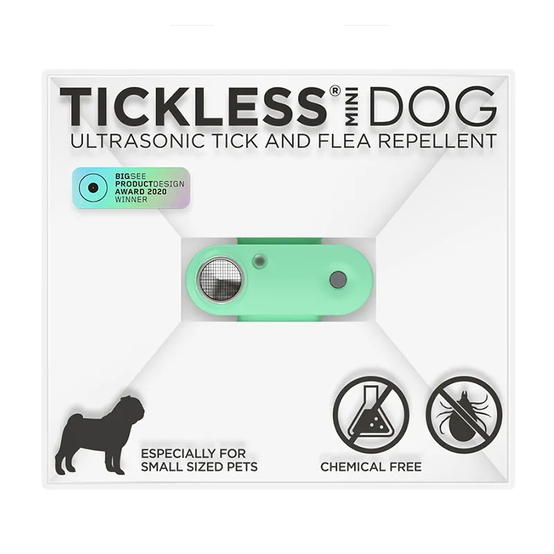Tickless Mini Repelente Ultrasónico de Garrapatas para Mascotas - Mentha Verde