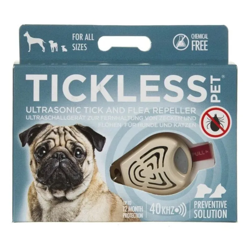 Tickless Repelente Ultrasónico de Garrapatas para Mascotas - Beige