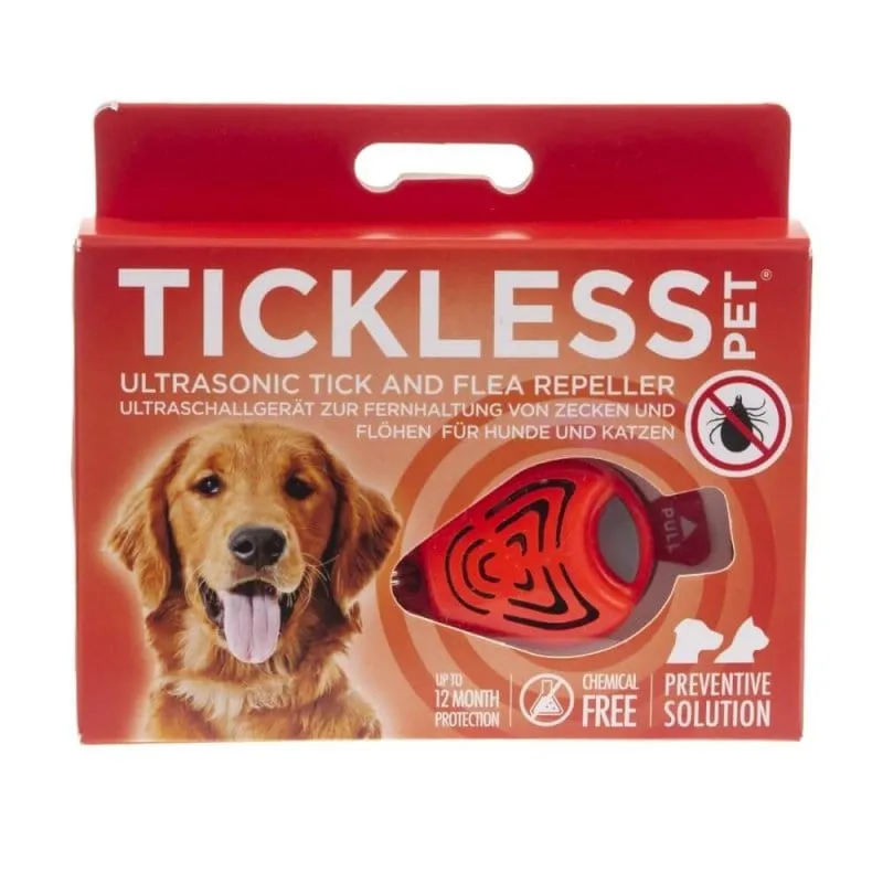 Tickless Repelente ultrasónico de garrapatas para perros - Naranja