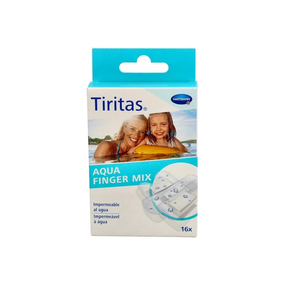 Tiritas Aqua Finger Mix Surtido 3 Tamaños 16 Uds