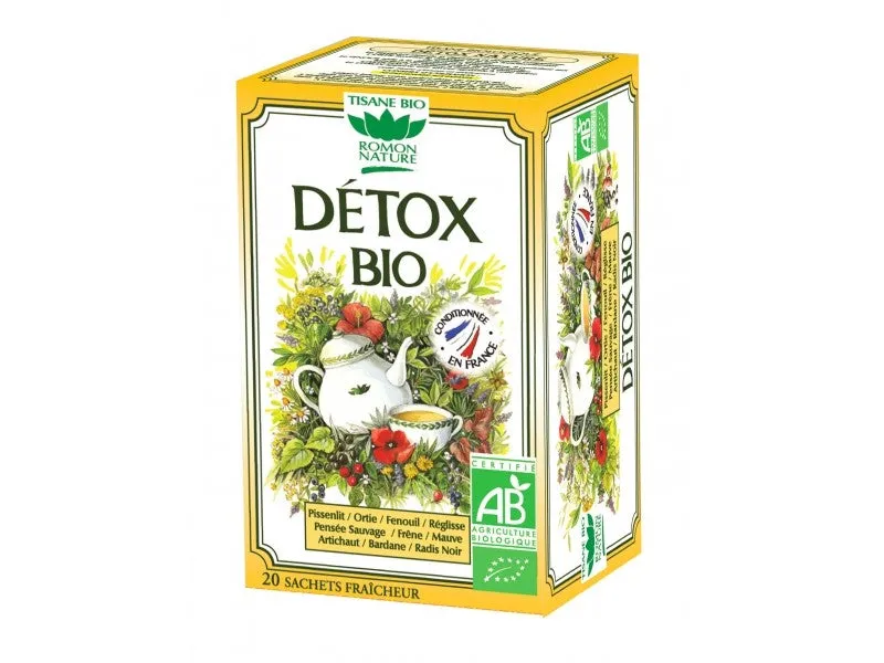 Infusión de hierbas detox ecológica-20 sobres-Romon Nature