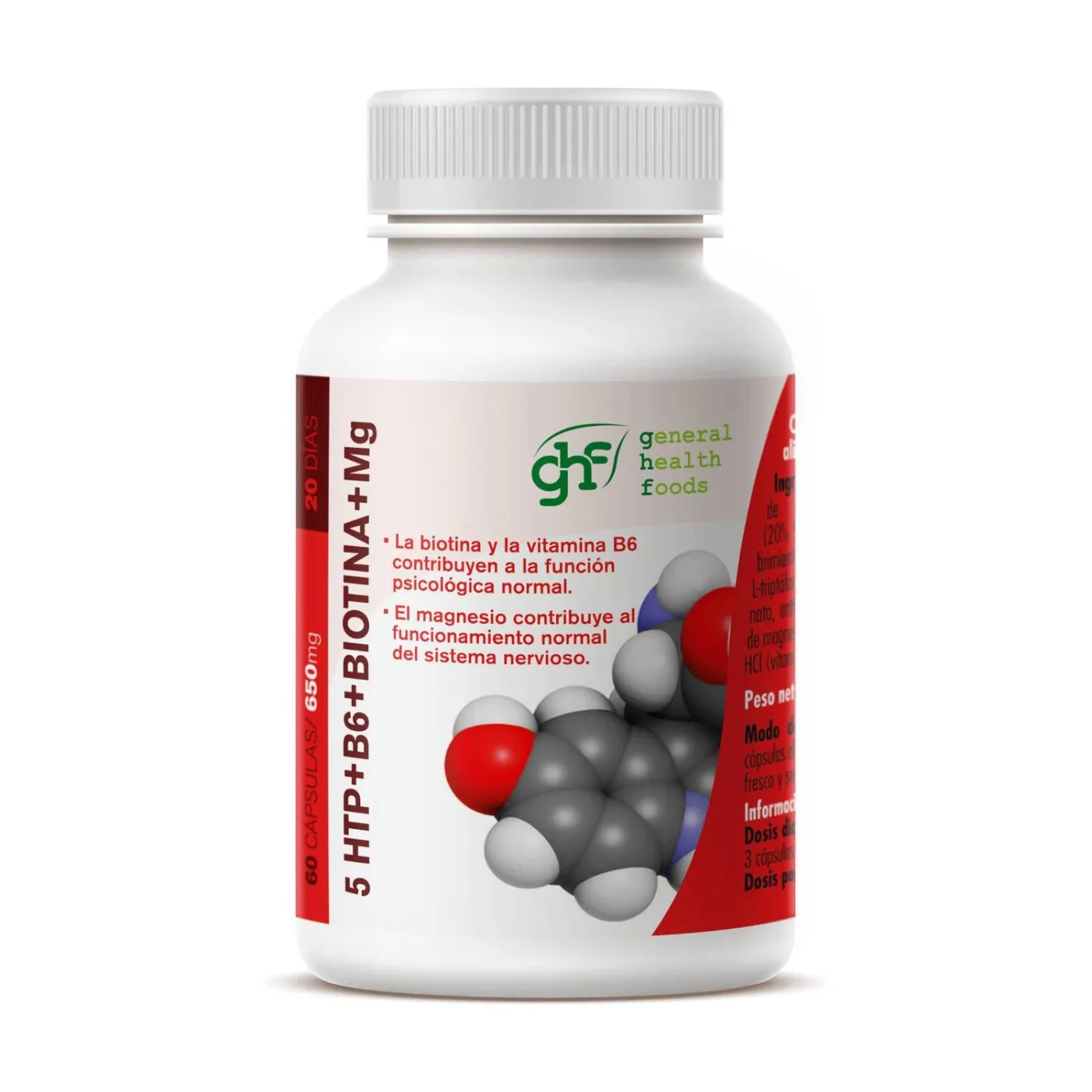 Triptofano 5htp B6 60 Caps Lab Ghf