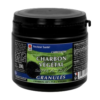 Gránulos de carbón vegetal súper activado-200g-Vector de salud