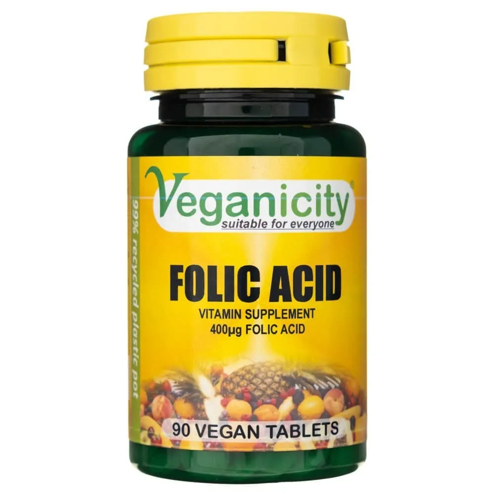 Veganicity Ácido fólico 400 mcg - 90 Tabletas