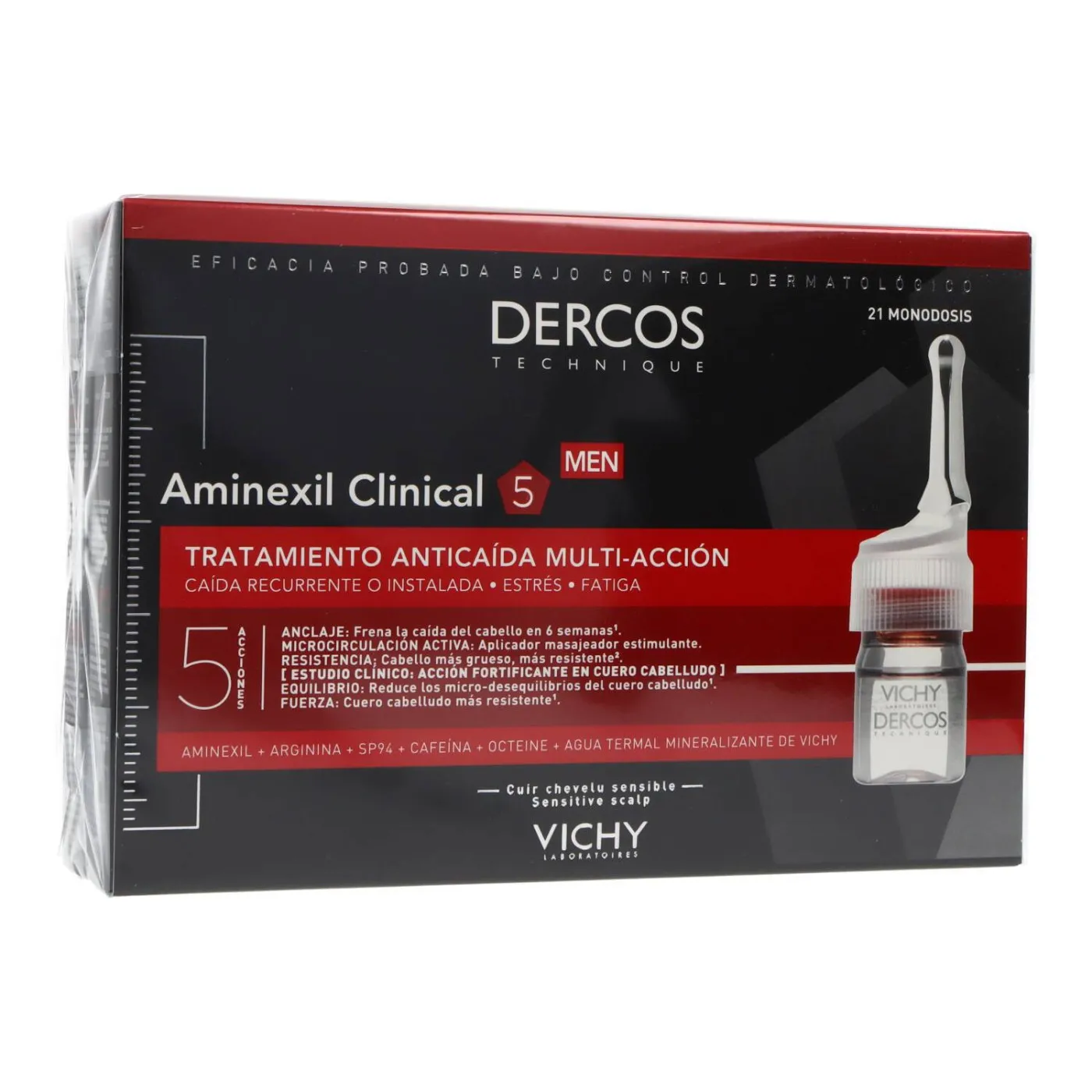Vichy Dercos Aminexil Clinical 5 Hombre 21 Ampol