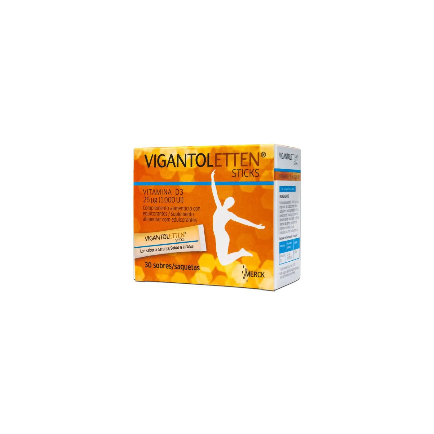Vigantoletten 30 Sticks Sabor Naranja