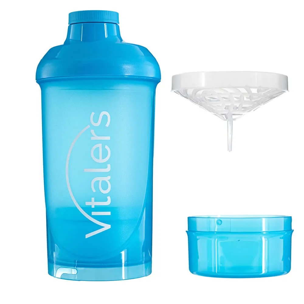 Vitaler's Agitador con colador, Azul - 500 ml + 150 ml