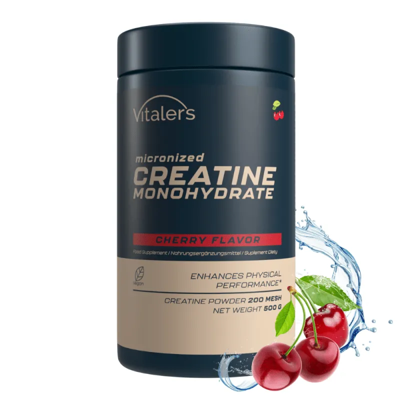 Vitaler's Creatina monohidrato micronizada para deportistas 5000 mg, Cereza - 500 g