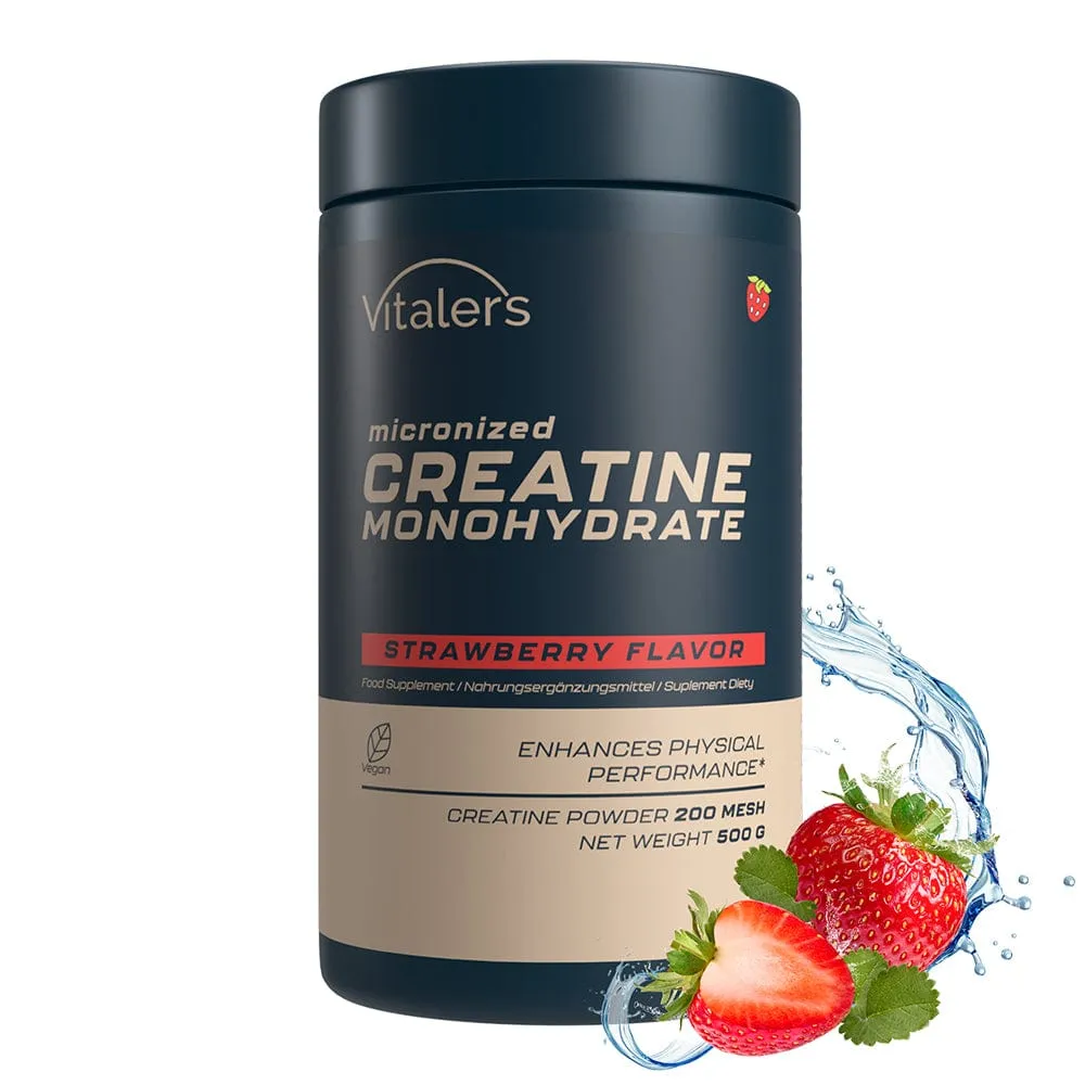 Vitaler's Sport Micronized Creatine Monohydrate 5000 mg, St RAW berry - 500 g