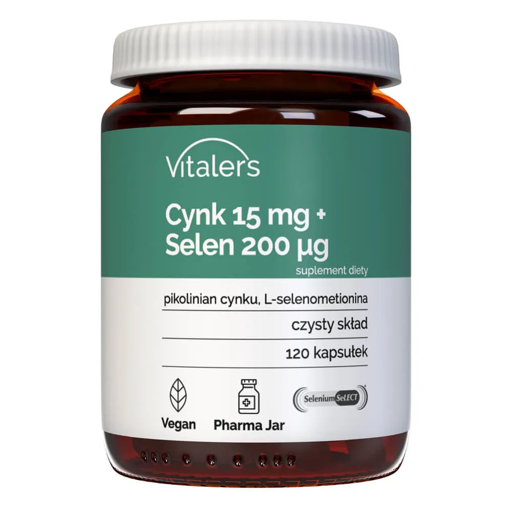 Vitaler's Zinc 15 mg + Selenio 200 mcg - 120 Cápsulas