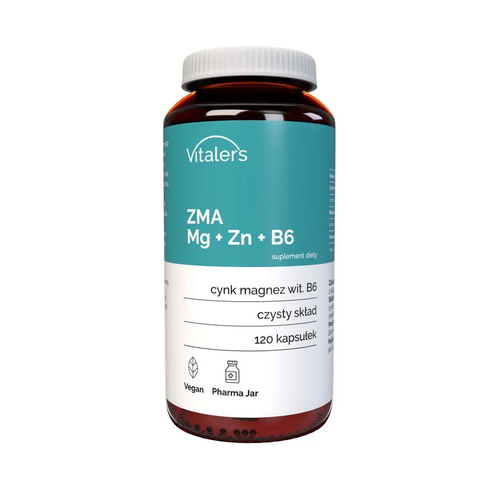 Vitaler's ZMA Mg 240 mg + Zn 15 mg + B6 10 mg - 120 Cápsulas