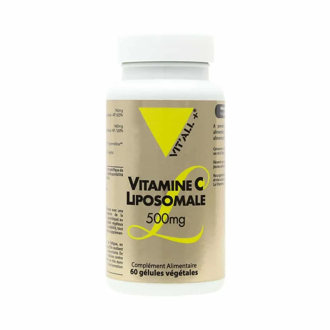 Vitamina C Liposomal-500mg-60 cápsulas vegetales-Vit'all+
