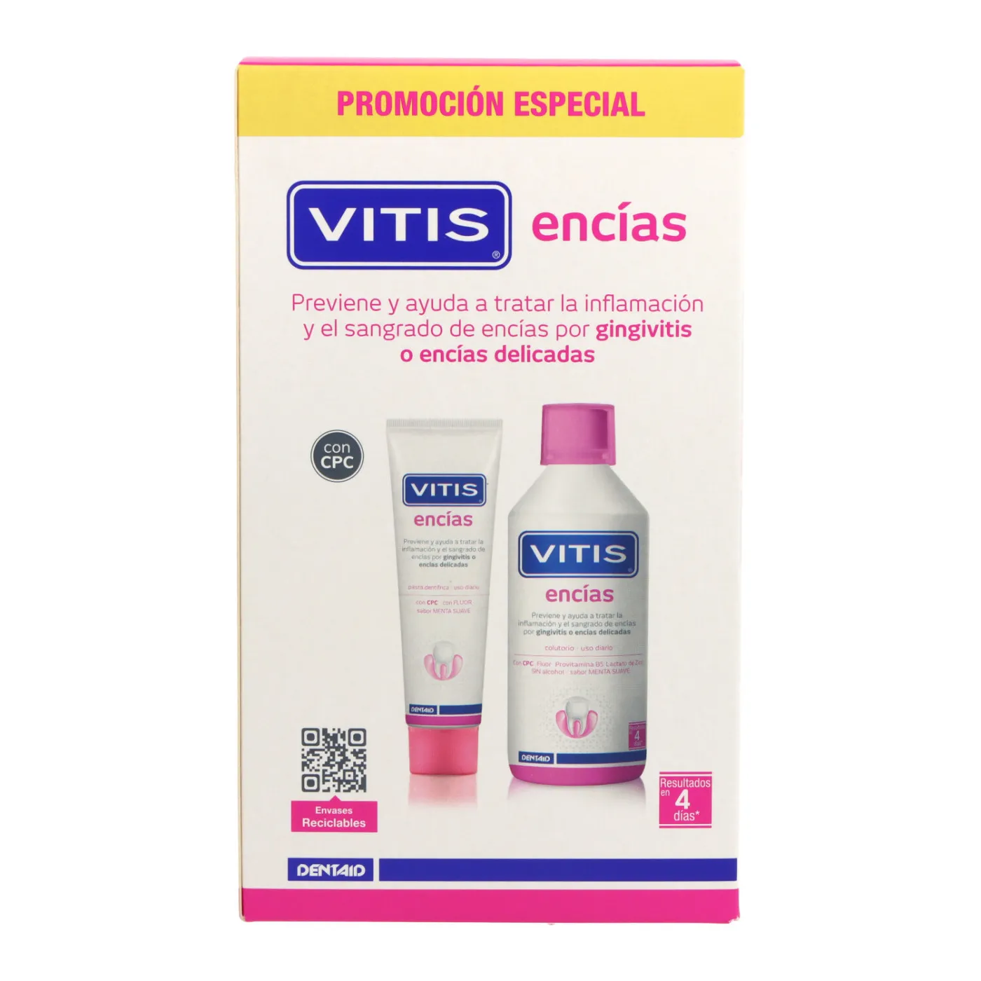 Vitis Encias Pasta Dentifrica 100 ml + Colutorio 500 ml Promo