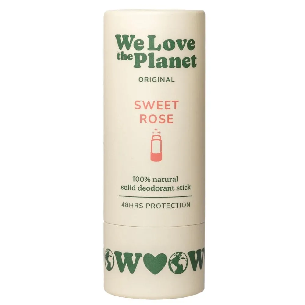 We Love The Planet Desodorante en barra, Sweet Rose - 40 g