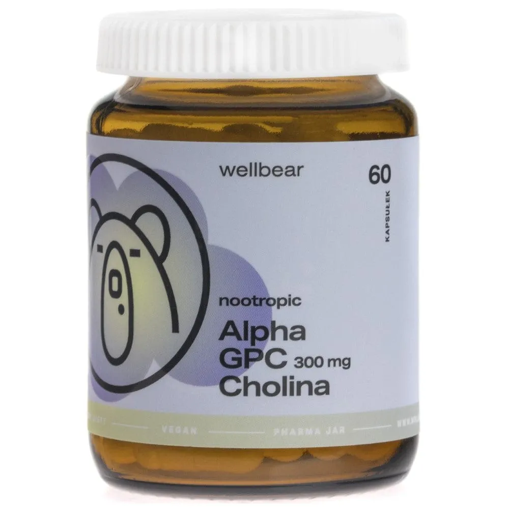 Wellbear Alfa GPC 300 mg - 60 Cápsulas