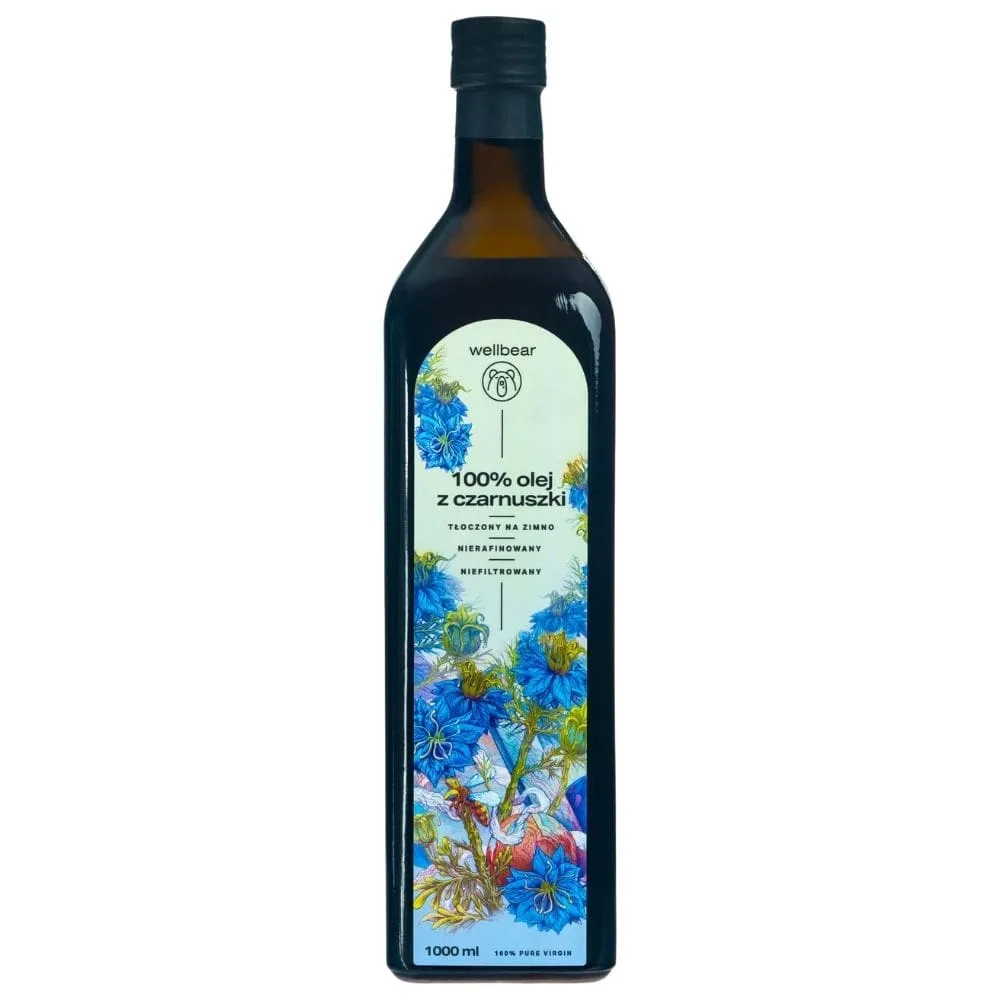 Wellbear Aceite de Comino Negro Prensado en Frío - 1000 ml