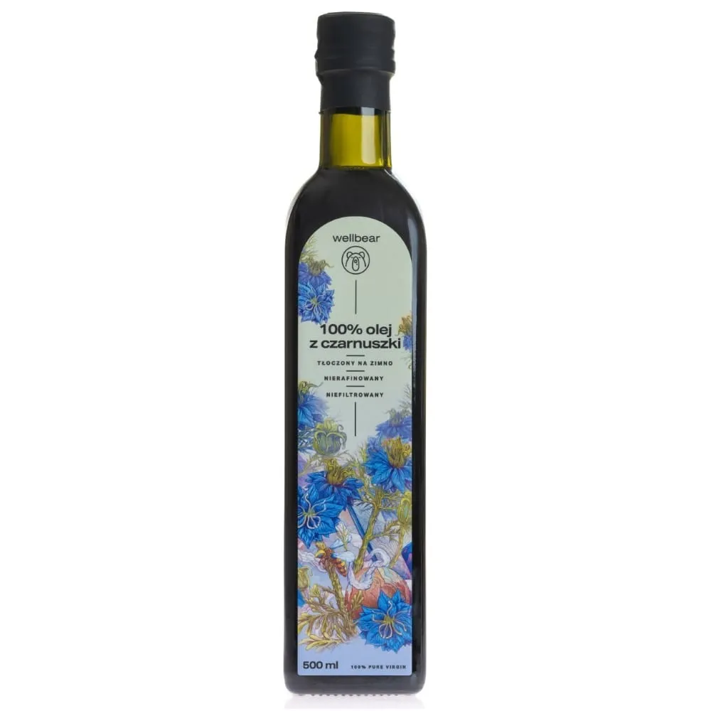 Wellbear Aceite de Comino Negro Prensado en Frío - 500 ml