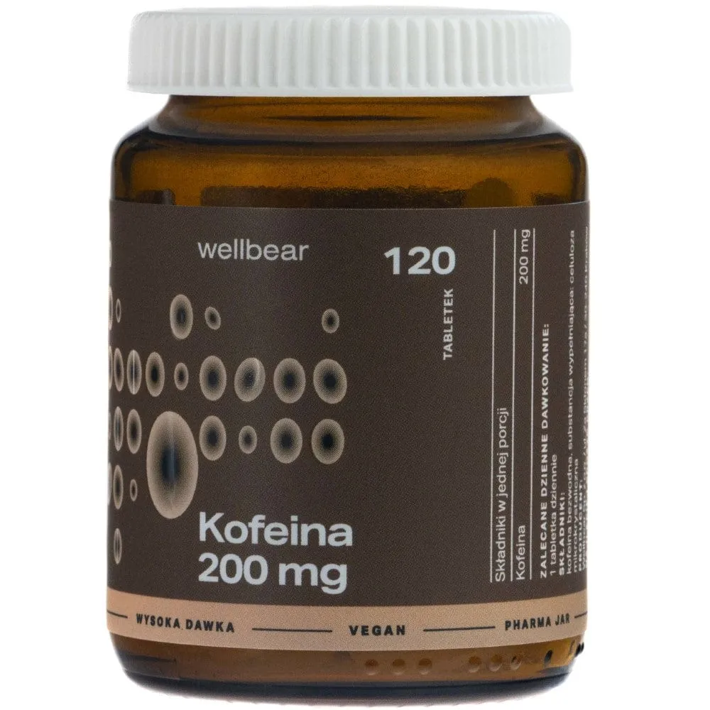 Wellbear Cafeína 200 mg - 120 Tabletas