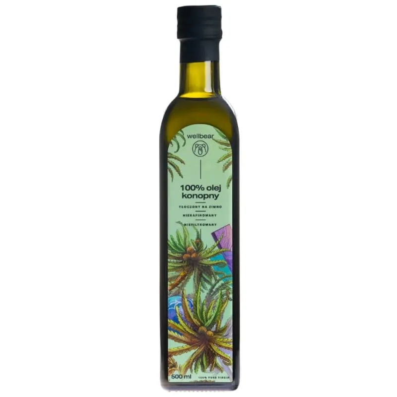 Wellbear Aceite de Cáñamo Prensado en Frío - 500 ml