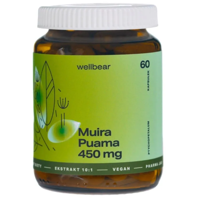 Wellbear Muira Puama 450 mg - 60 Cápsulas