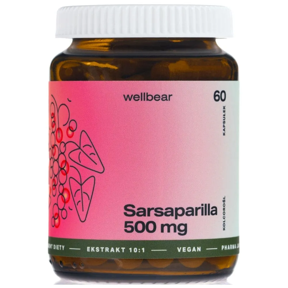 Wellbear Zarzaparrilla 500 mg - 60 Cápsulas